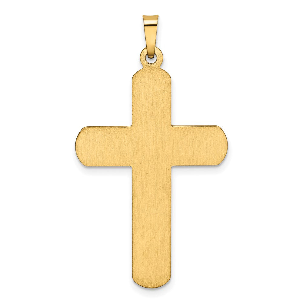 14k Yellow Gold 21.7 mm Polished Latin Cross Pendant (1.23 grams)