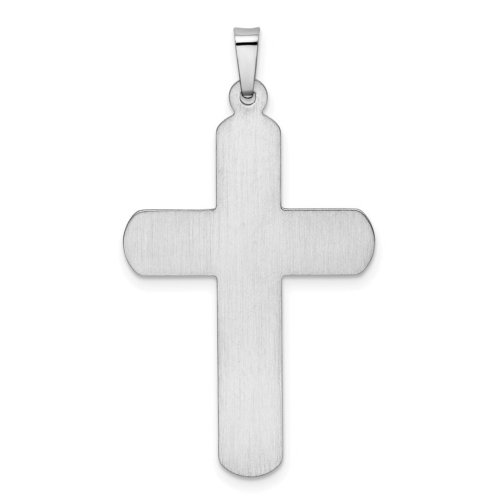 14k White Gold 21.65 mm Polished Latin Cross Pendant (1.28 grams)