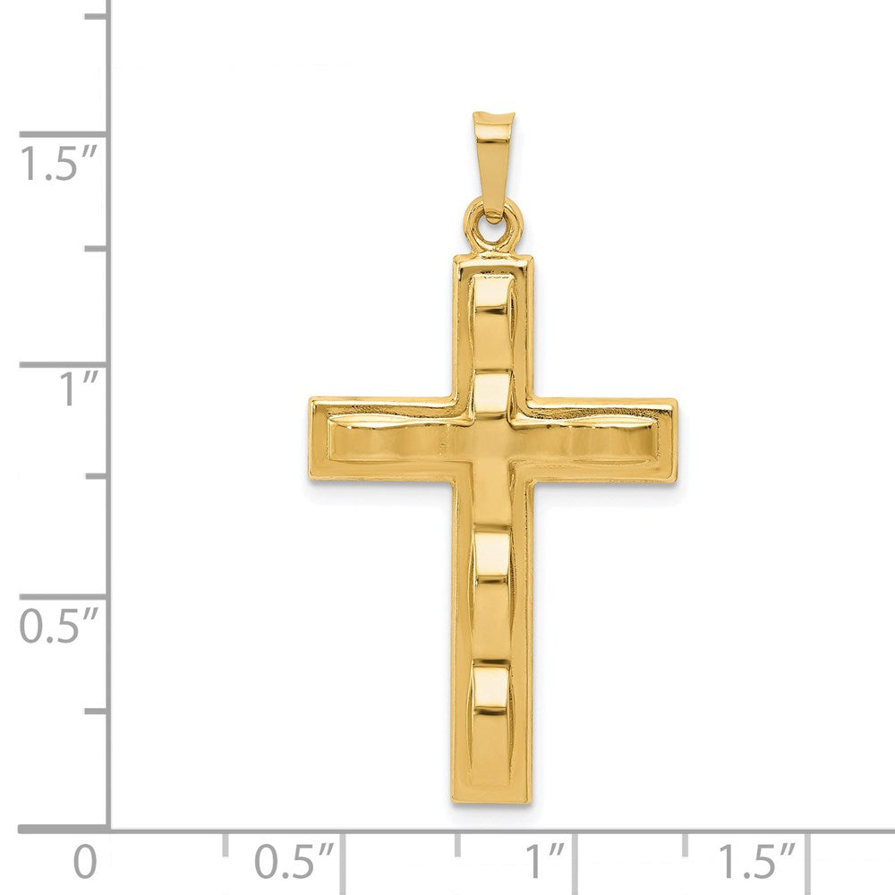 14k Yellow Gold 20.2 mm Polished Cross Pendant (1.02 grams)
