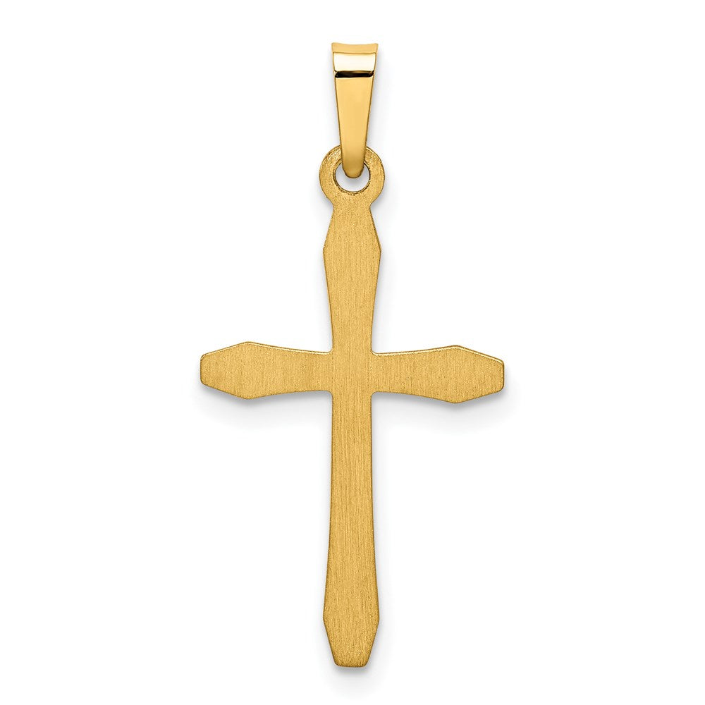14k Yellow Gold 13.8 mm Polished Passion Cross Pendant (0.4 grams)