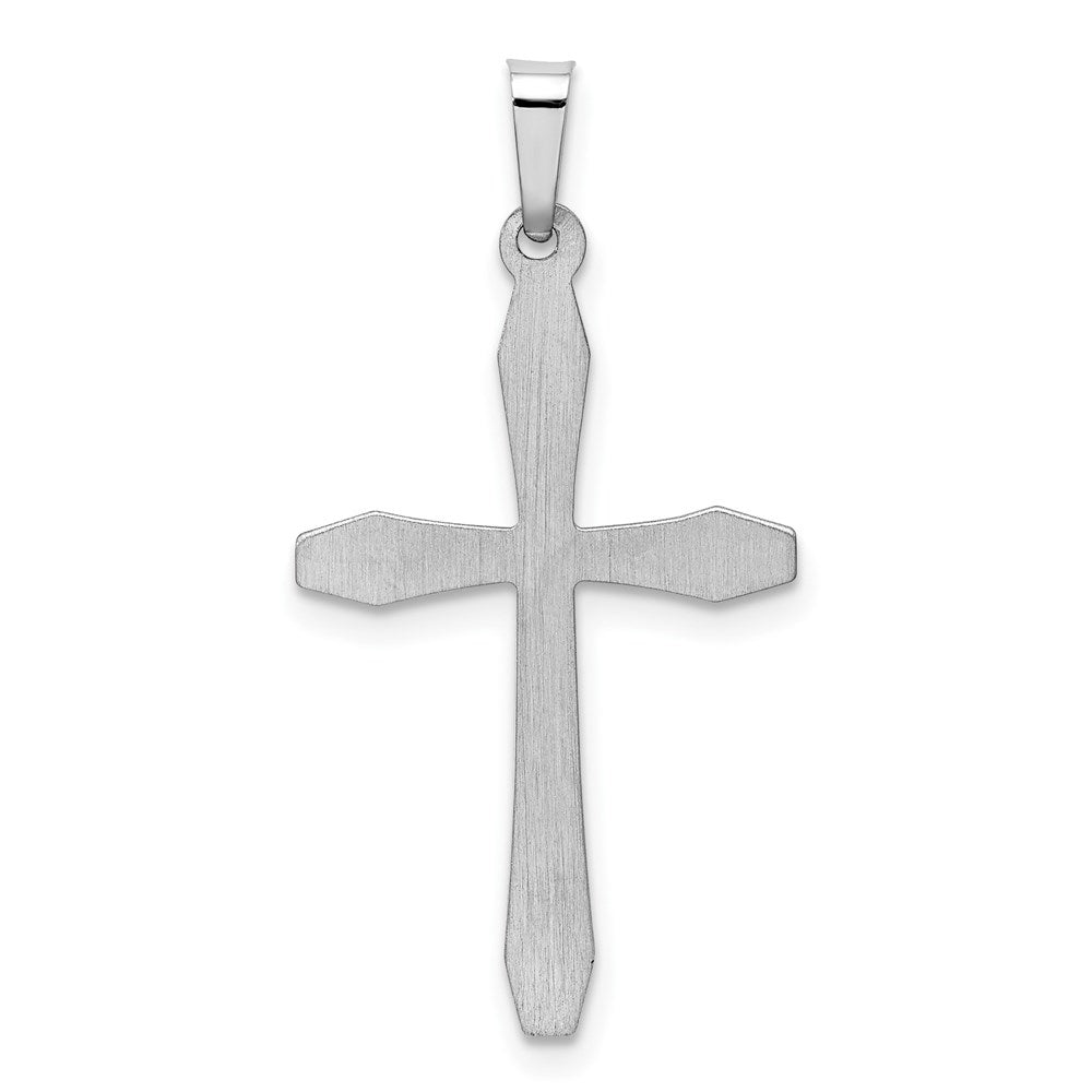 14k White Gold 16.88 mm Polished Cross Pendant (0.6 grams)