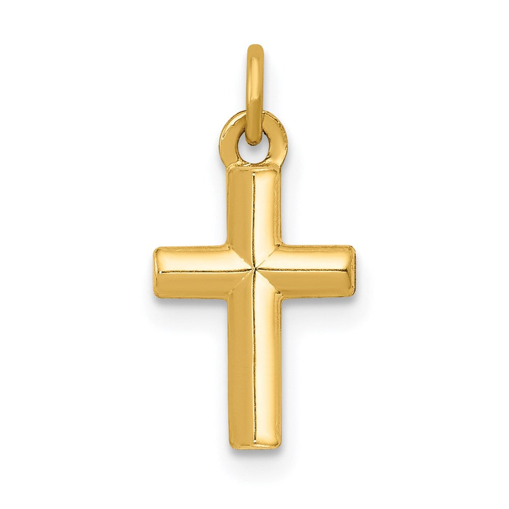 14k Yellow Gold 8 mm Polished Cross Pendant (0.22 grams)