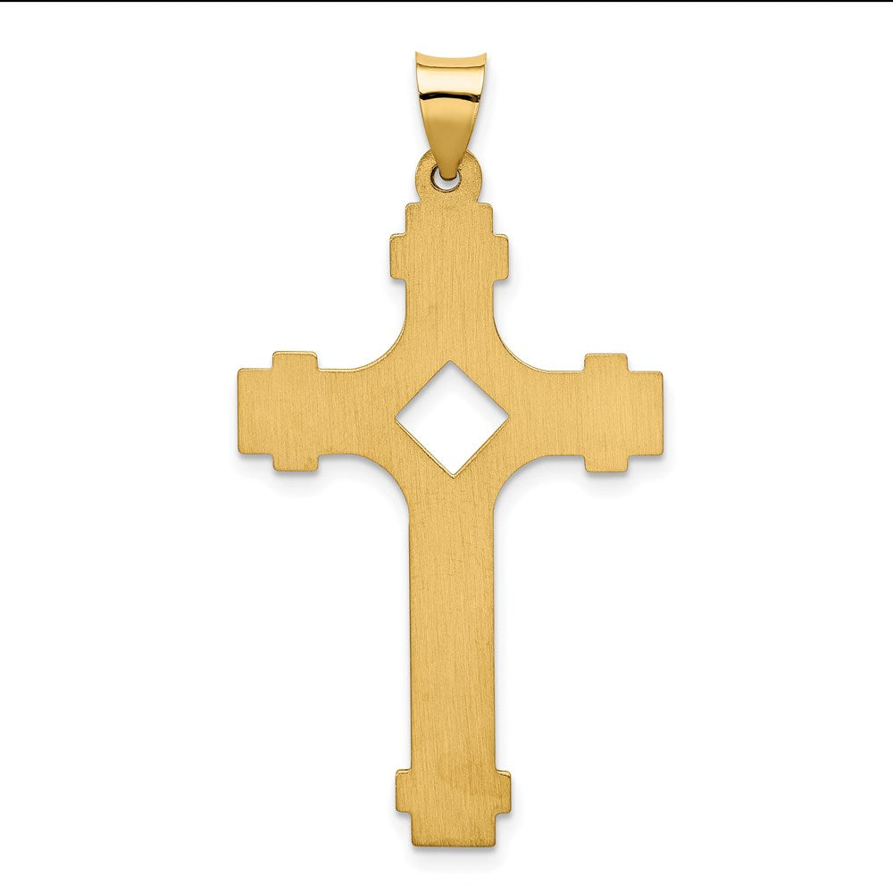 14k Yellow Gold 24.35 mm Polished Fancy Cross Pendant (1.51 grams)