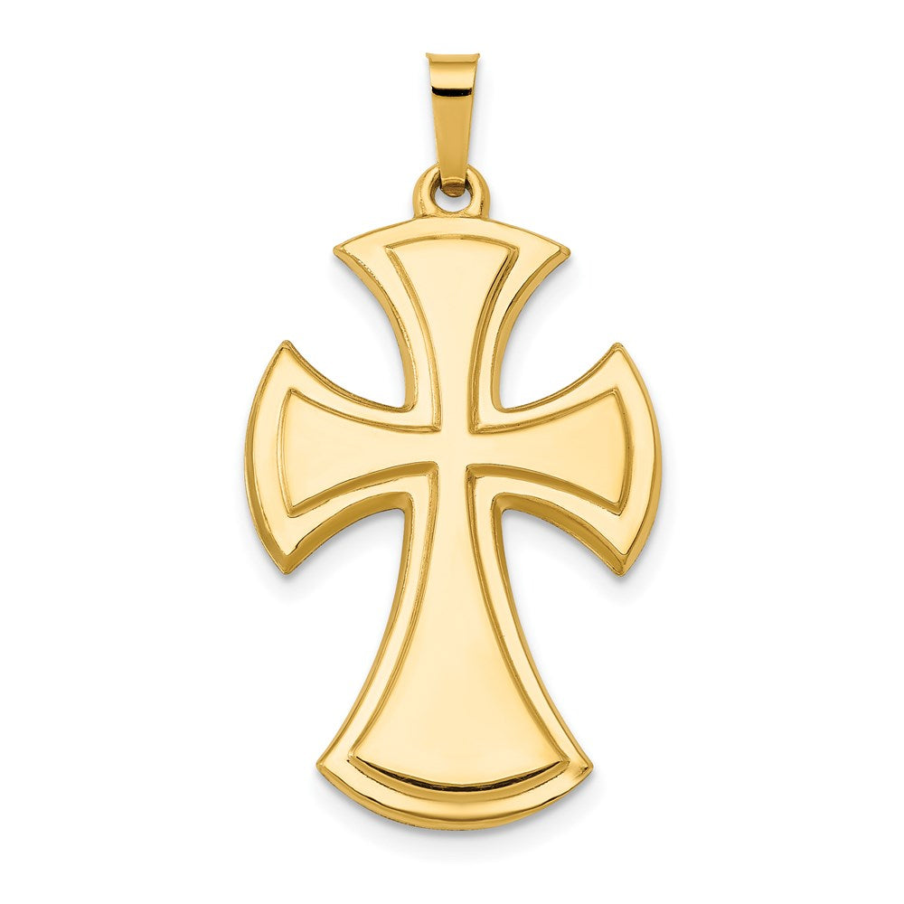 14k Yellow Gold 17.21 mm Polished Cross Pendant (1.35 grams)