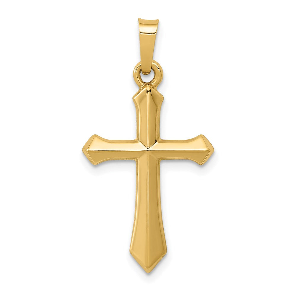 14k Yellow Gold 14.37 mm Polished Cross Pendant (0.48 grams)