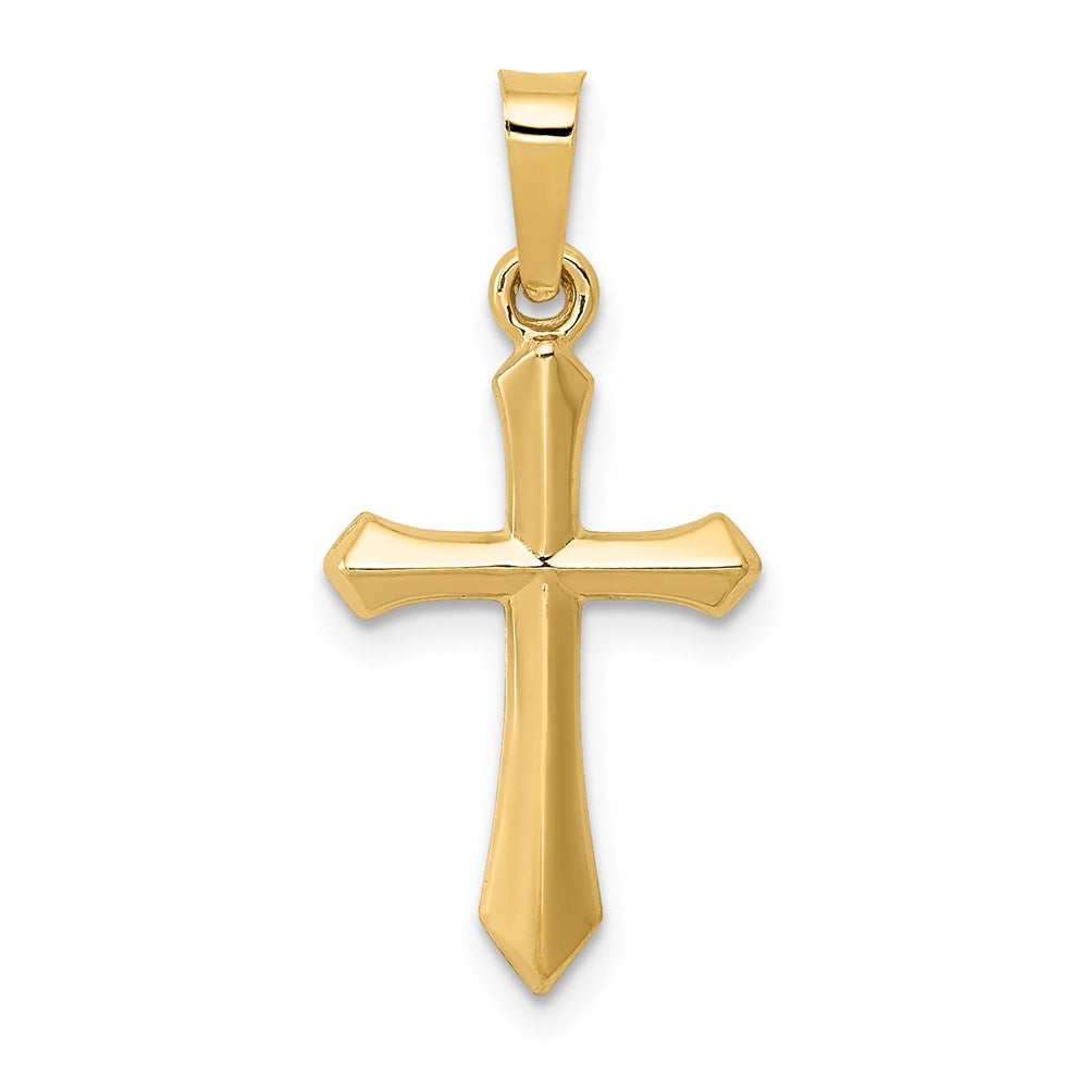 14k Yellow Gold 11.41 mm Polished Cross Pendant (0.34 grams)