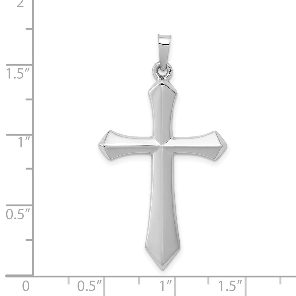 14k White Gold 21.88 mm Polished Passion Cross Pendant (1.16 grams)
