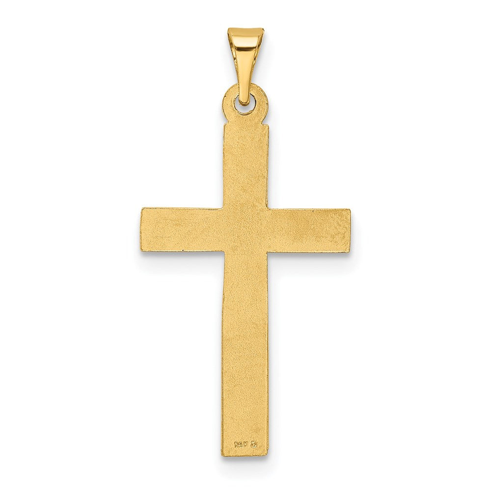 14k Yellow Gold 15.5 mm Polished Latin Cross Pendant (0.58 grams)