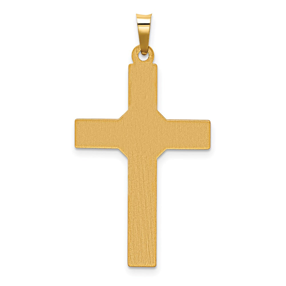 14k Yellow Gold 19.5 mm Hollow Polished Center X Cross (1.1 grams)