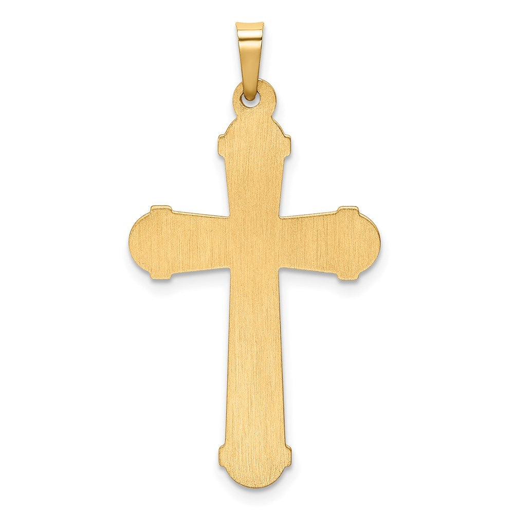 14k Two-tone Hollow Polished Cross w/Center Cross (1.1 grams)