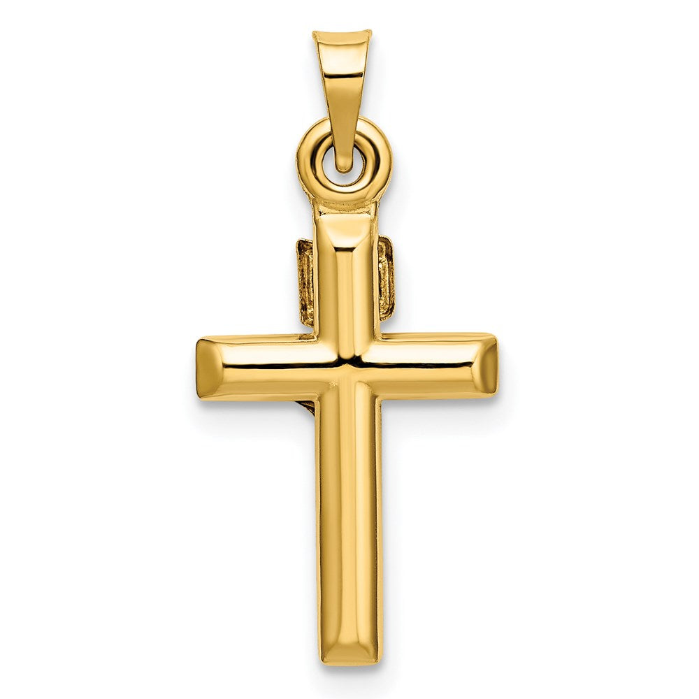 14k Yellow Gold 11 mm Hollow Crucifix Pendant (0.55 grams)