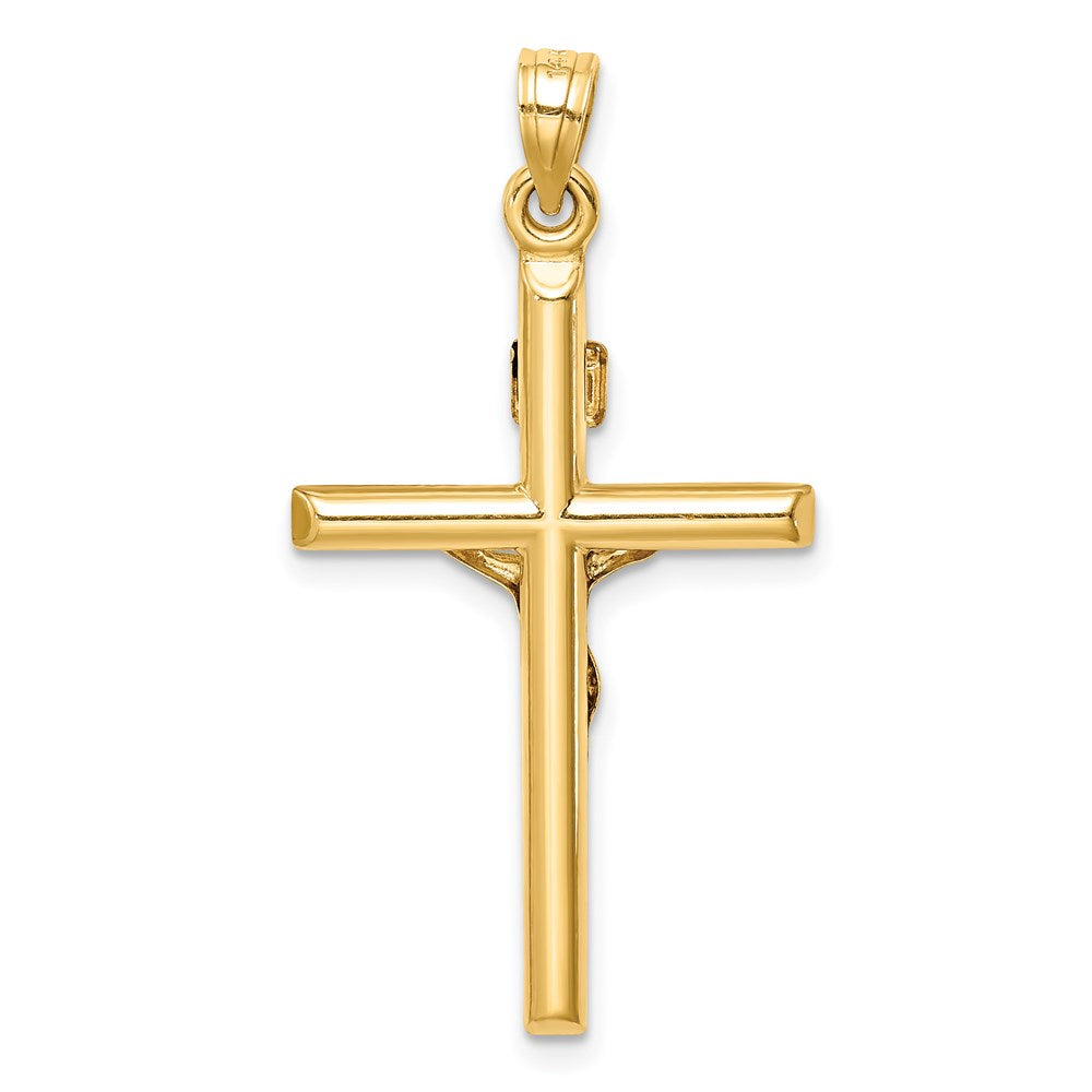 14k Yellow Gold 20 mm Hollow Crucifix Pendant (1.06 grams)