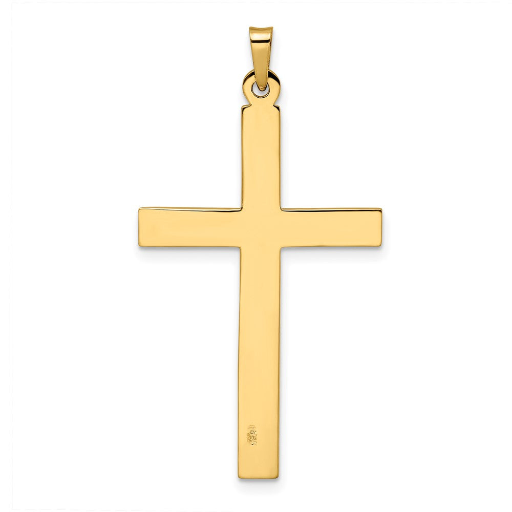 14k Yellow Gold 23.15 mm Polished Solid Cross Pendant (1.55 grams)