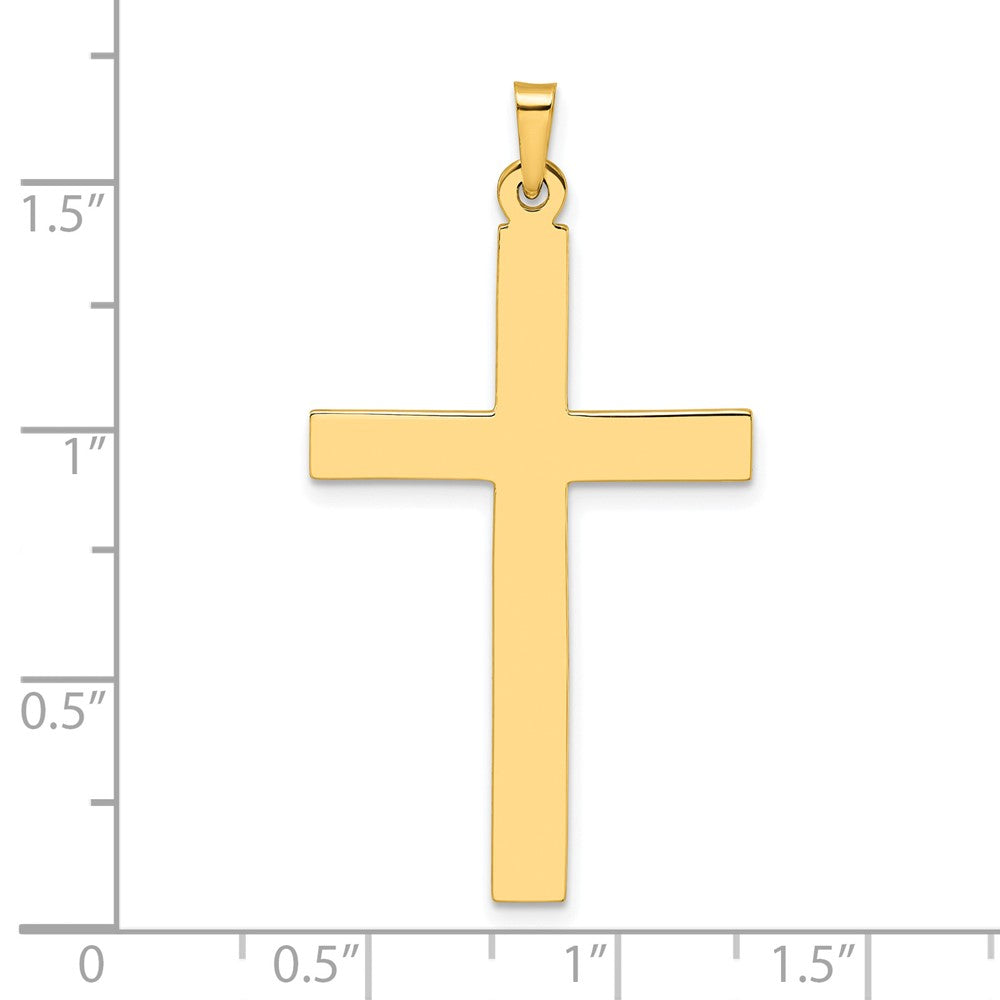 14k Yellow Gold 23.15 mm Polished Solid Cross Pendant (1.55 grams)