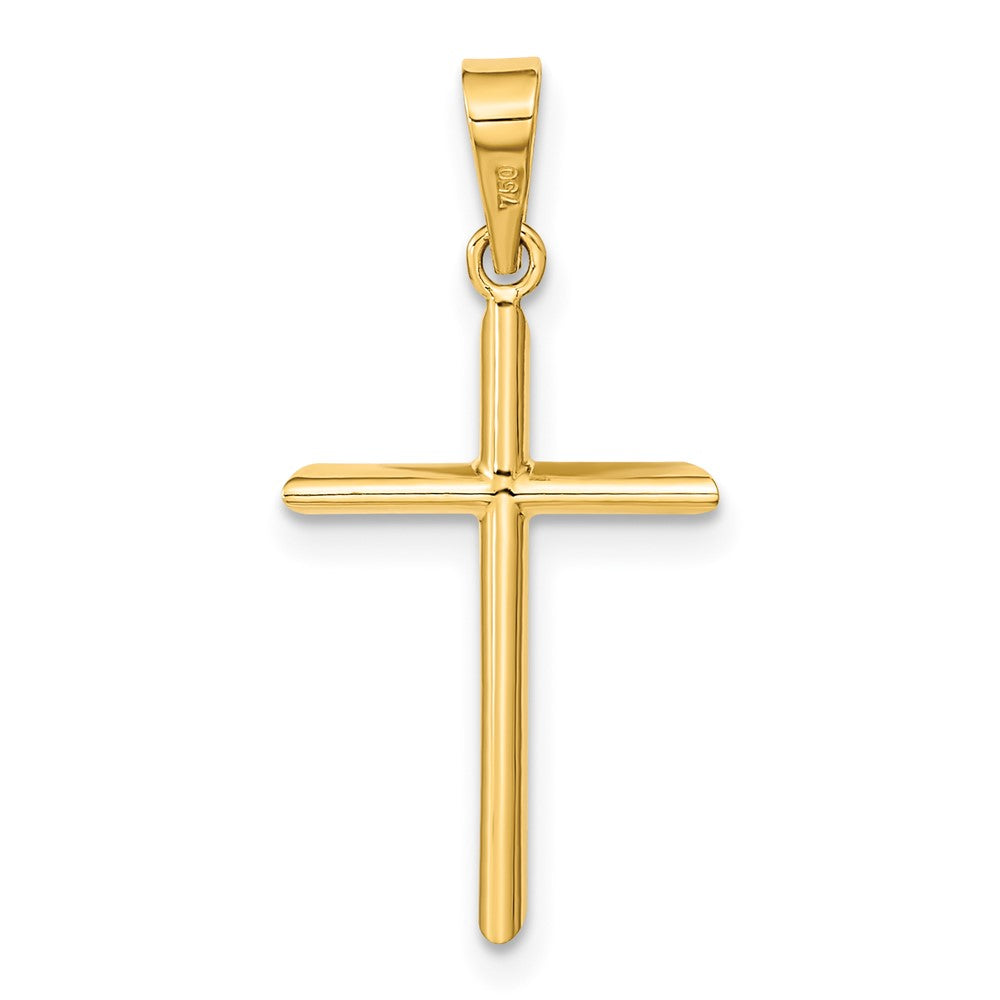 14k Yellow Gold 12.93 mm Polished Cross Pendant (0.6 grams)