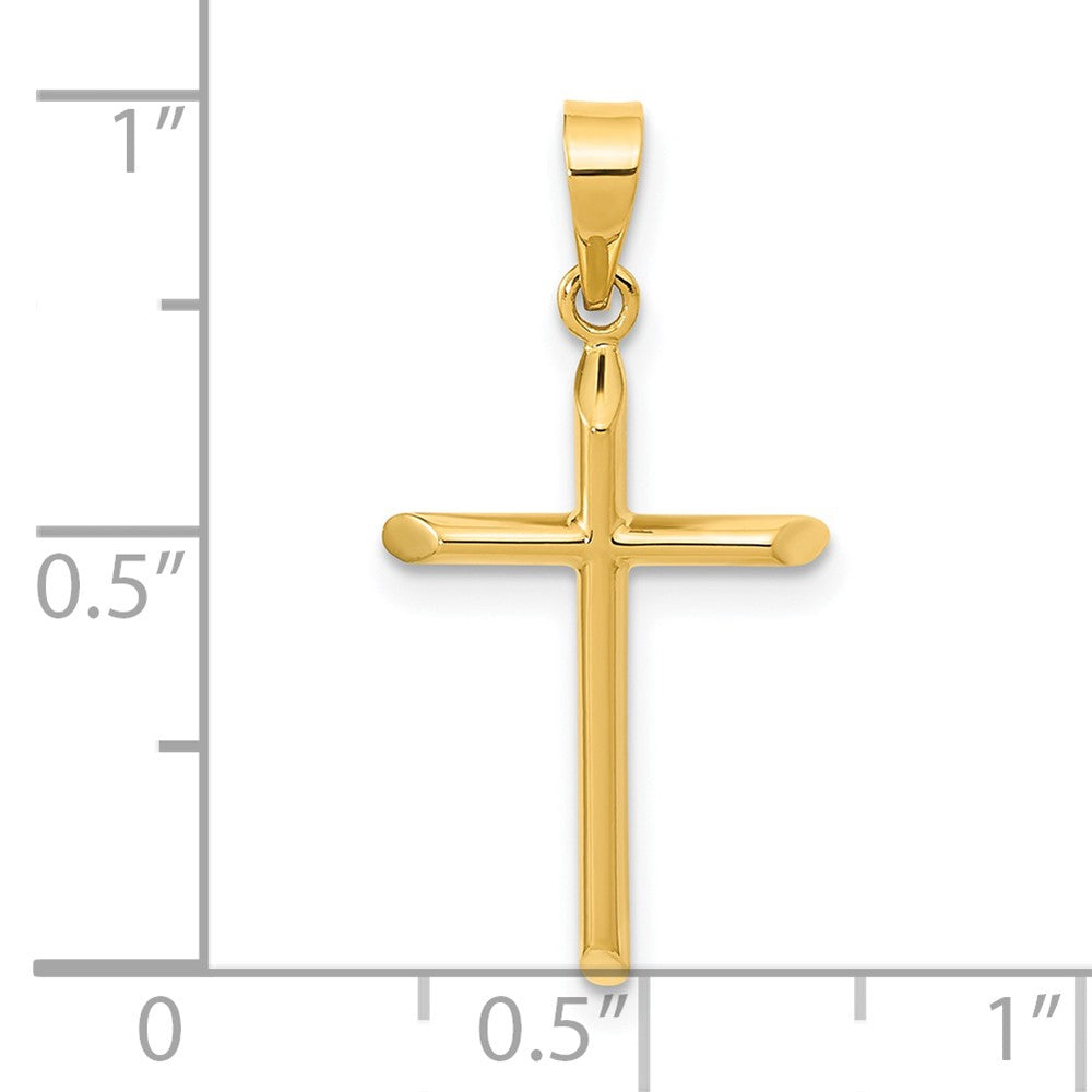 14k Yellow Gold 12.93 mm Polished Cross Pendant (0.6 grams)