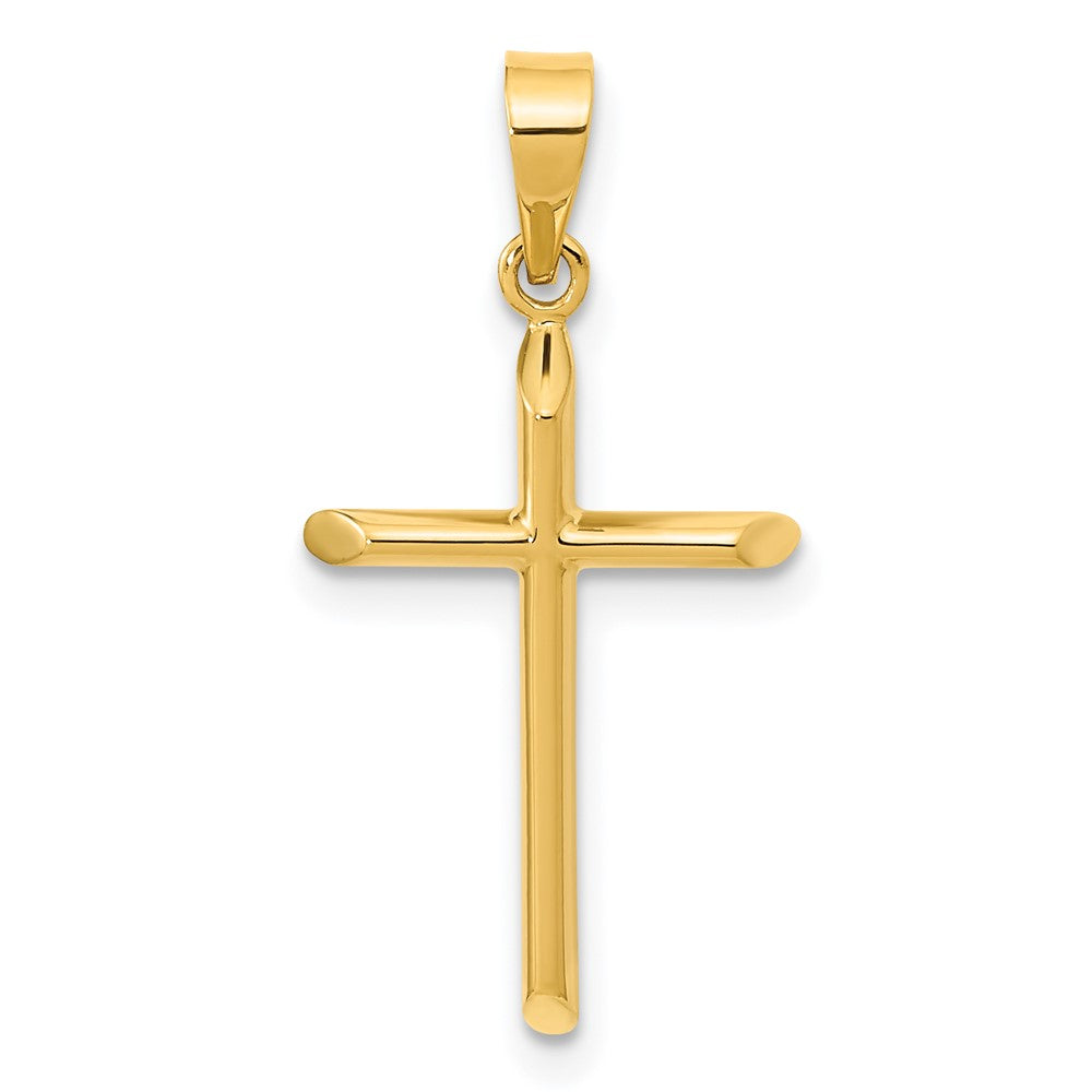 14k Yellow Gold 12.93 mm Polished Cross Pendant (0.6 grams)