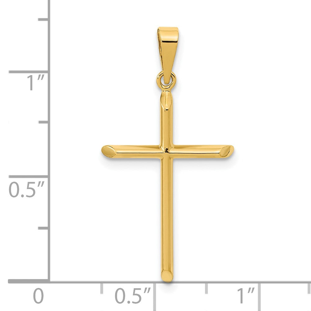 14k Yellow Gold 15.93 mm Polished Cross Pendant (0.77 grams)