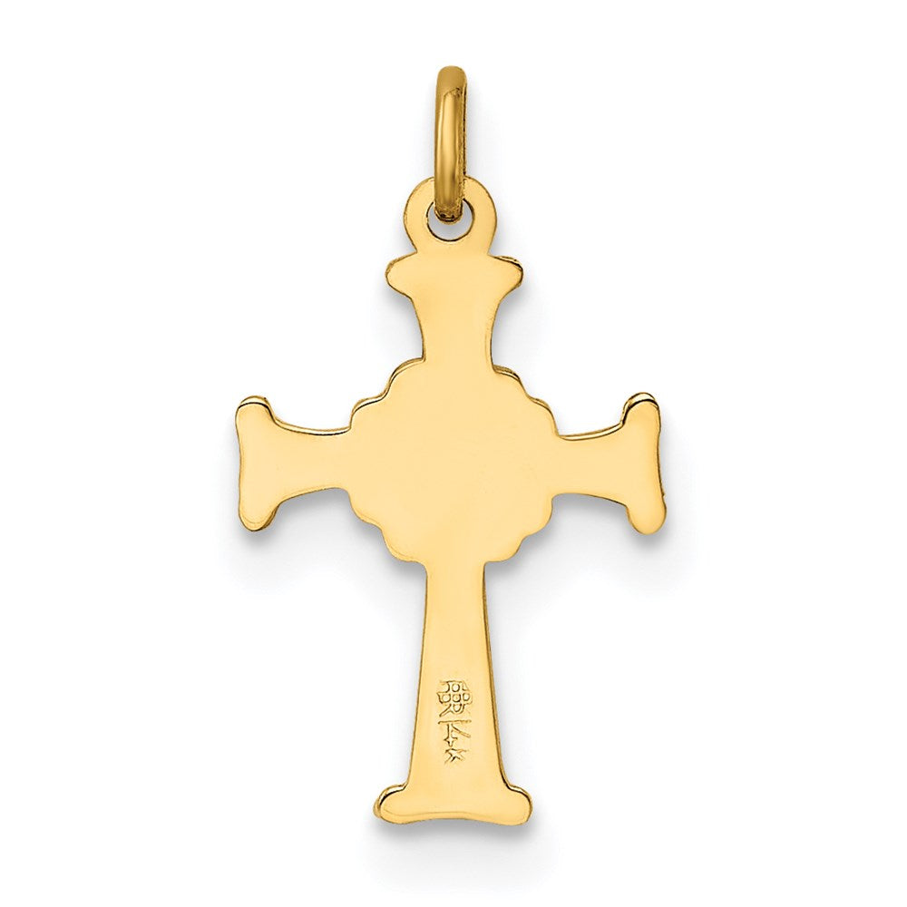 14k Yellow Gold 10 mm Celtic Cross Charm (0.22 grams)