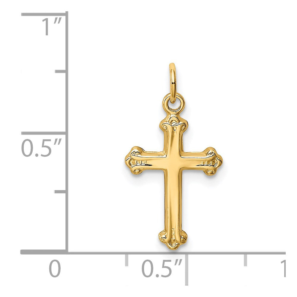 14k Yellow Gold 12 mm Cross Charm (0.34 grams)