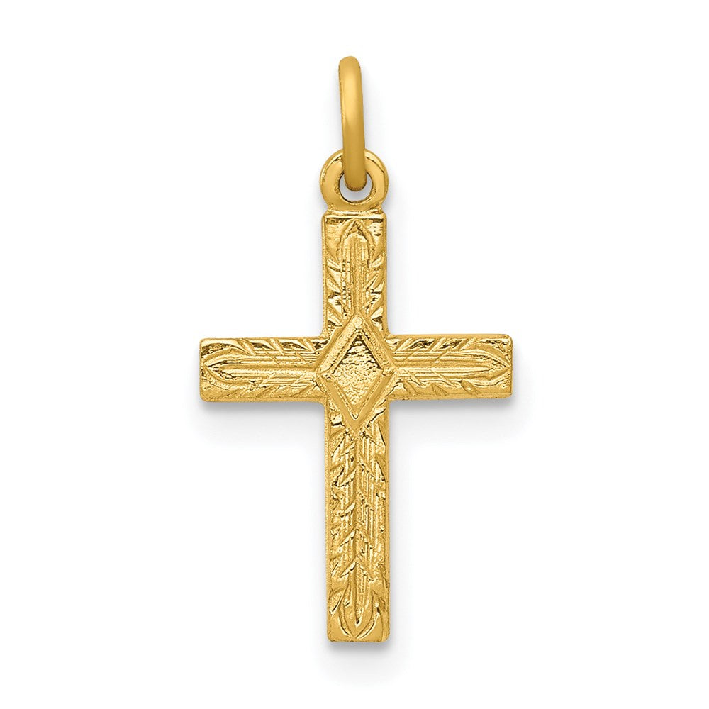 14k Yellow Gold 10 mm Small Cross Charm (0.27 grams)