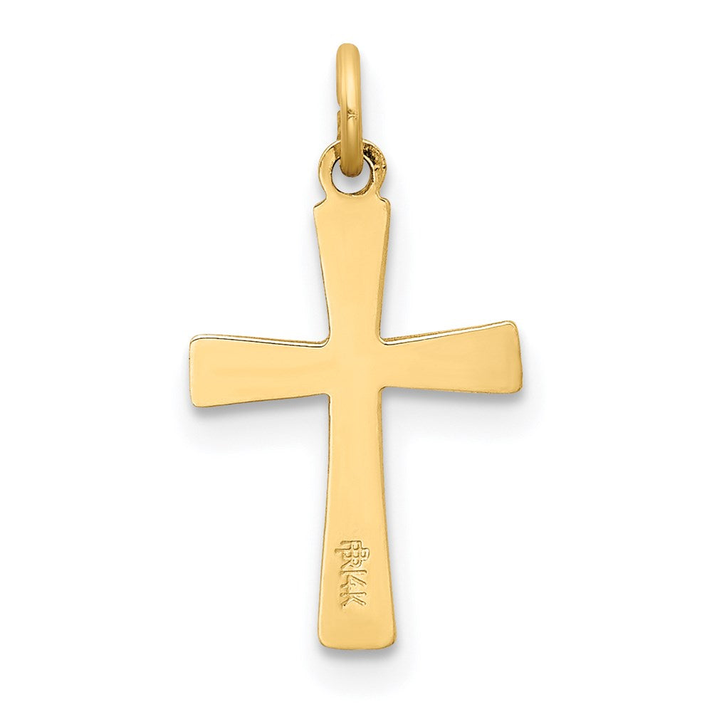 14k Yellow Gold 10.5 mm Cross Charm
