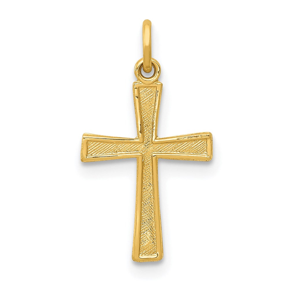 14k Yellow Gold 10.5 mm Cross Charm
