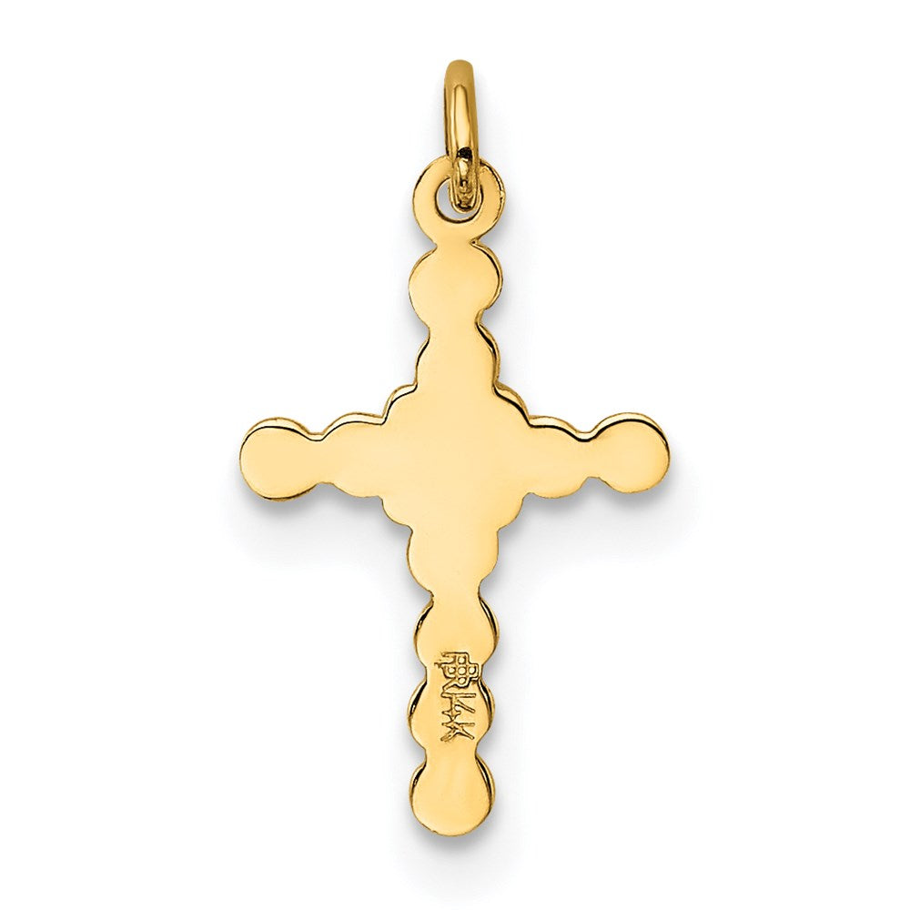 14k Yellow Gold 10 mm Small Polished Cross Charm (0.19 grams)