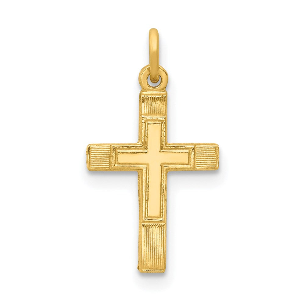 14k Yellow Gold 10 mm Small Cross Charm (0.28 grams)