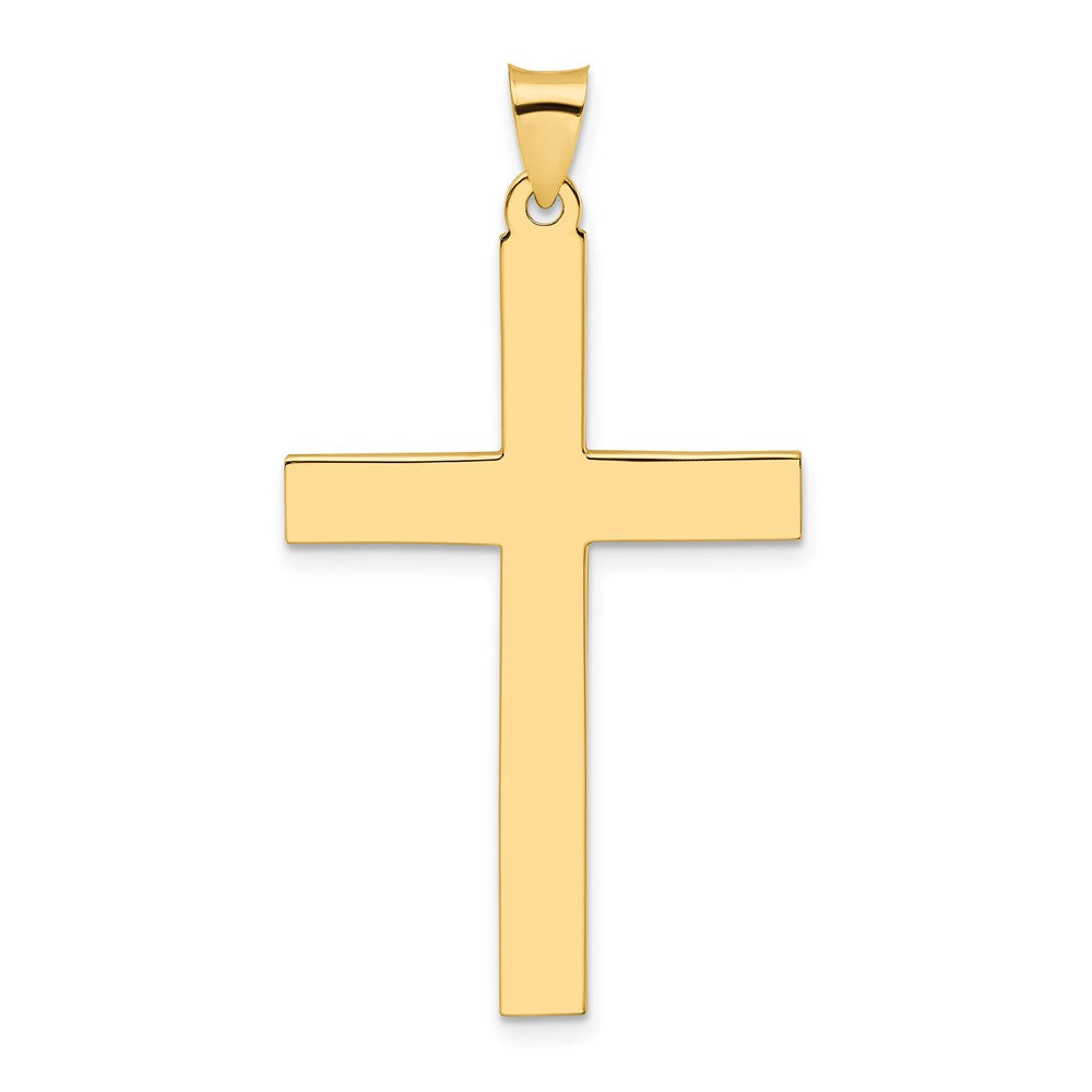 14k Yellow Gold 26 mm Polished Solid Cross Pendant (4.3 grams)
