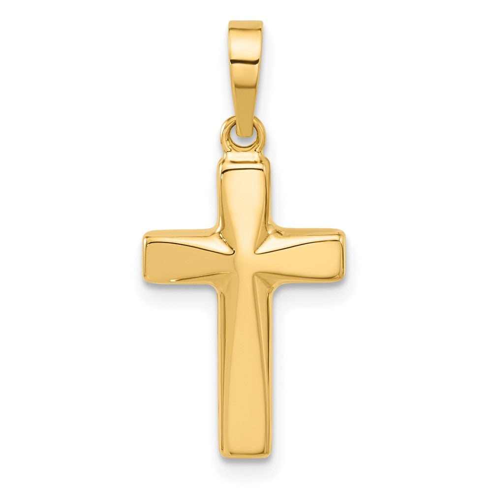 14k Yellow Gold 12 mm Polished Cross Pendant (0.56 grams)