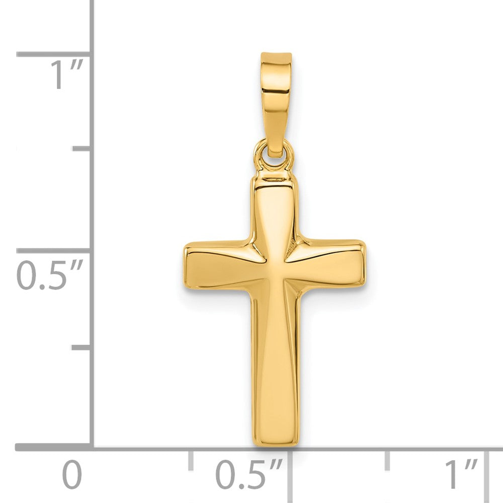 14k Yellow Gold 12 mm Polished Cross Pendant (0.56 grams)