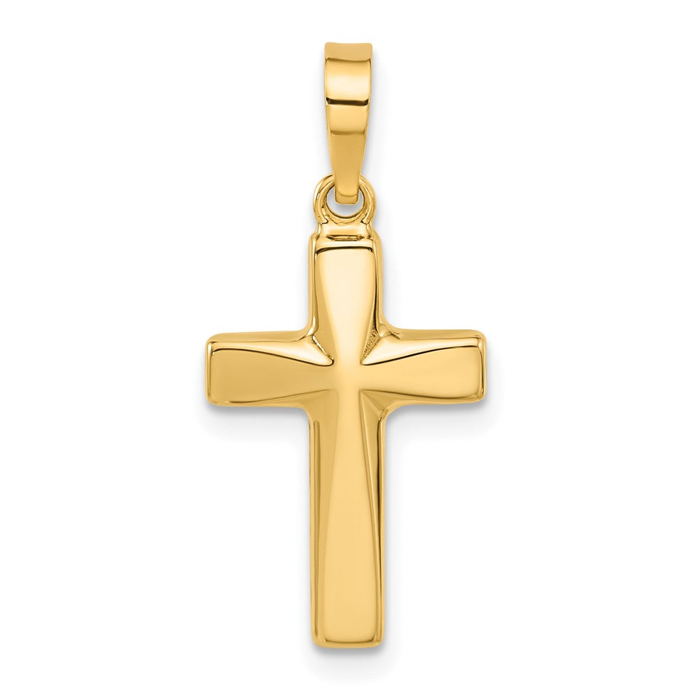 14k Yellow Gold 12 mm Polished Cross Pendant (0.56 grams)