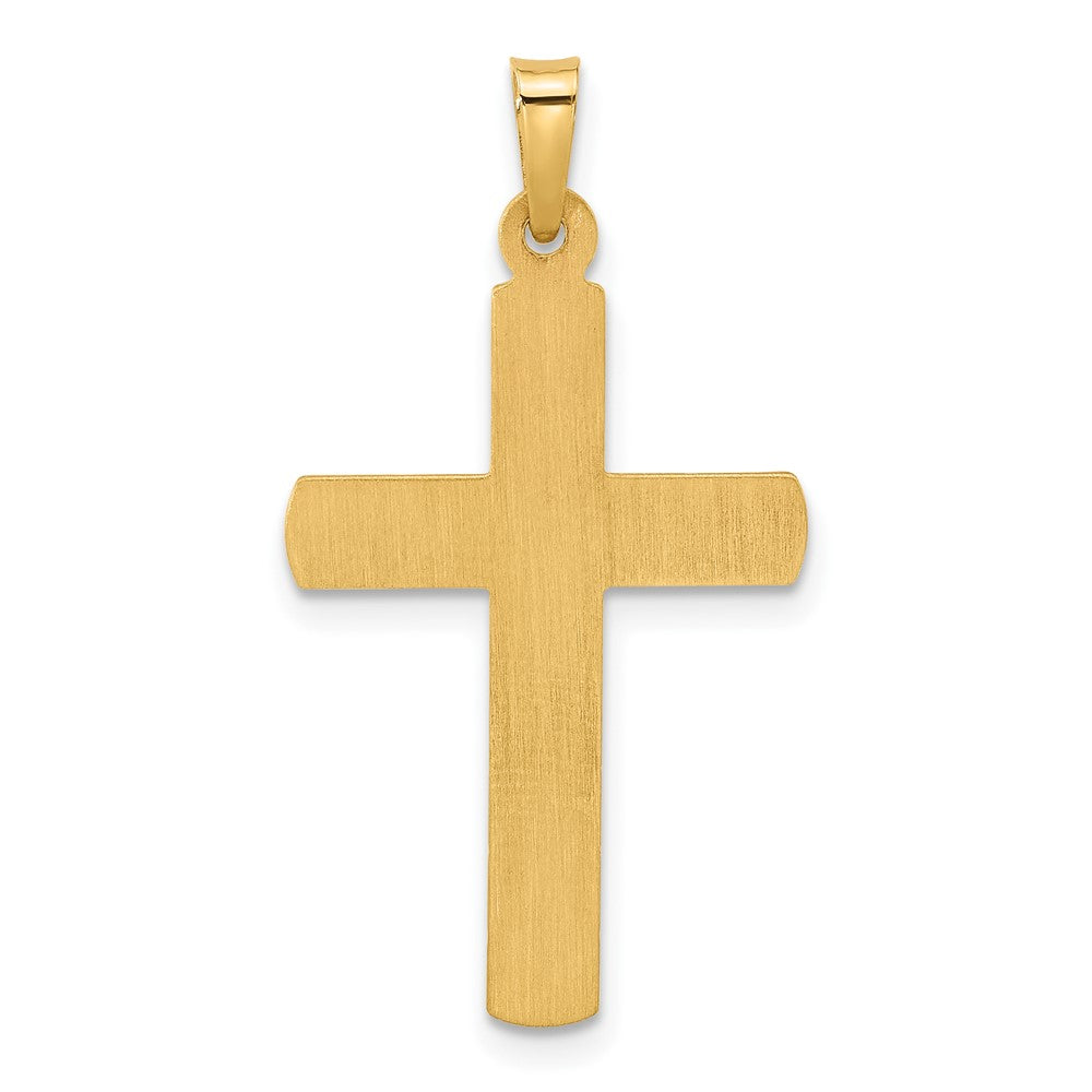 14k Two-tone 17.4 mm Two-Tone Hollow Crucifix Pendent (0.95 grams)