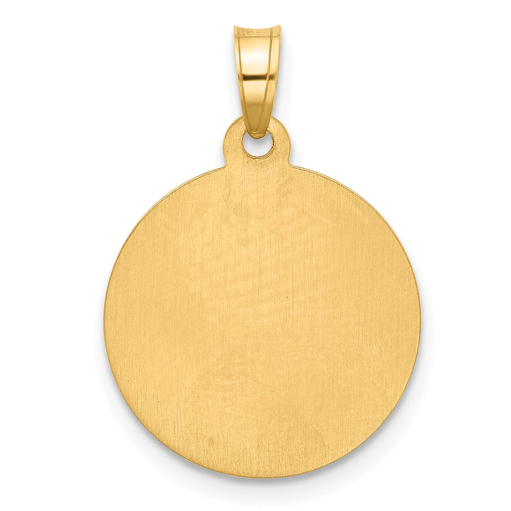 14k Yellow & Rhodium 16.2 mm Hollow Lady of Sorrows Pendant (1.05 grams)