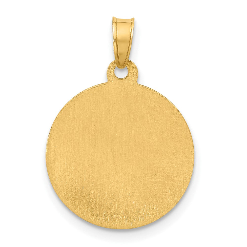 14k Yellow Gold 16.2 mm Polished Hollow St Anthony Medal (1.14 grams)