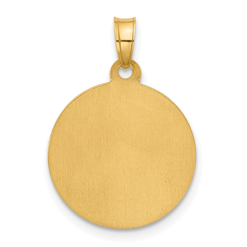 14k Yellow & Rhodium 16.2 mm Hollow St. Joseph Medal (1.14 grams)