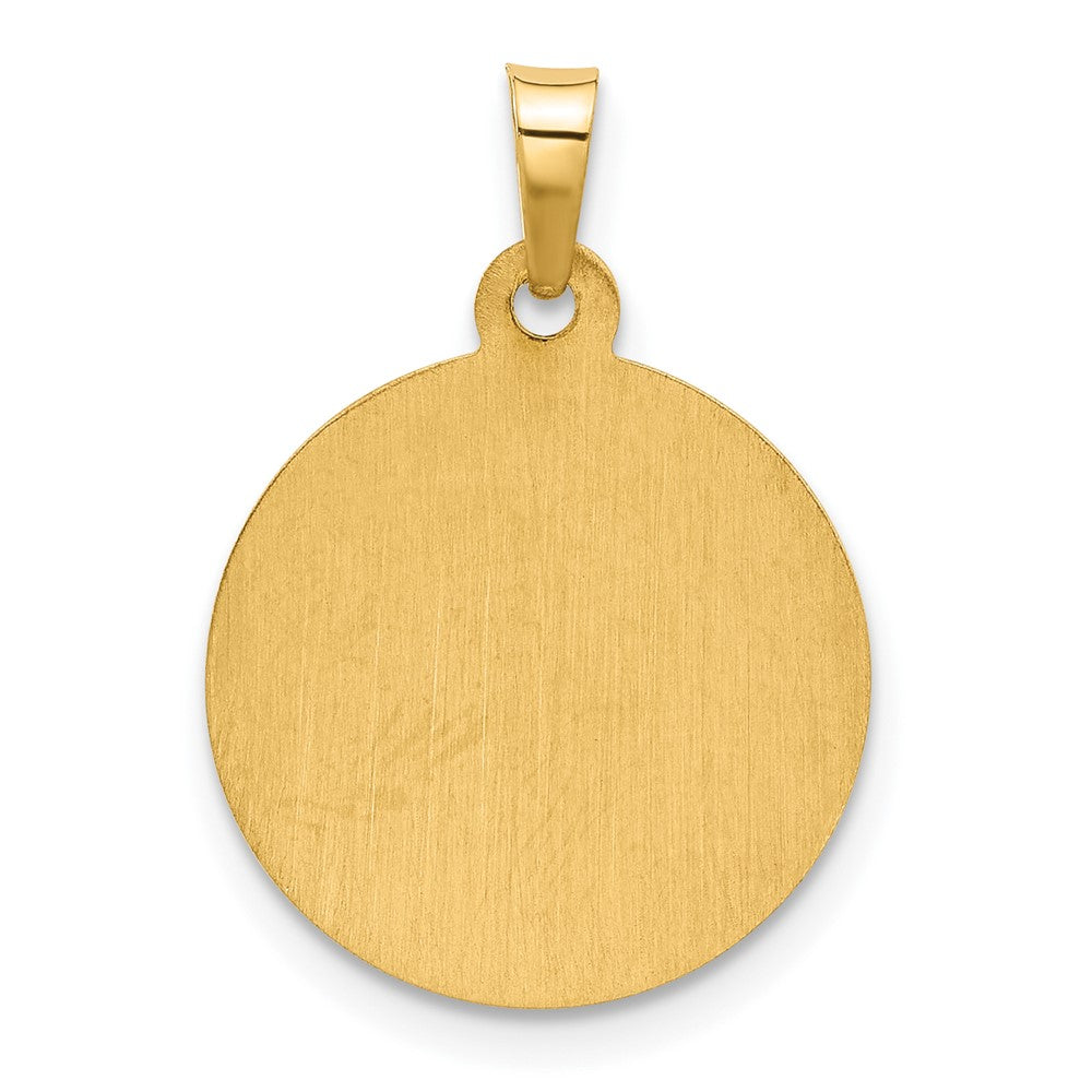 14k Yellow Gold 16.4 mm Hollow St. Jude Thaddeus Medal (1.05 grams)