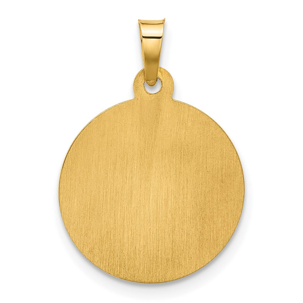 14k Yellow & Rhodium 16.4 mm Hollow St. Jude Thaddeus Medal (1.05 grams)