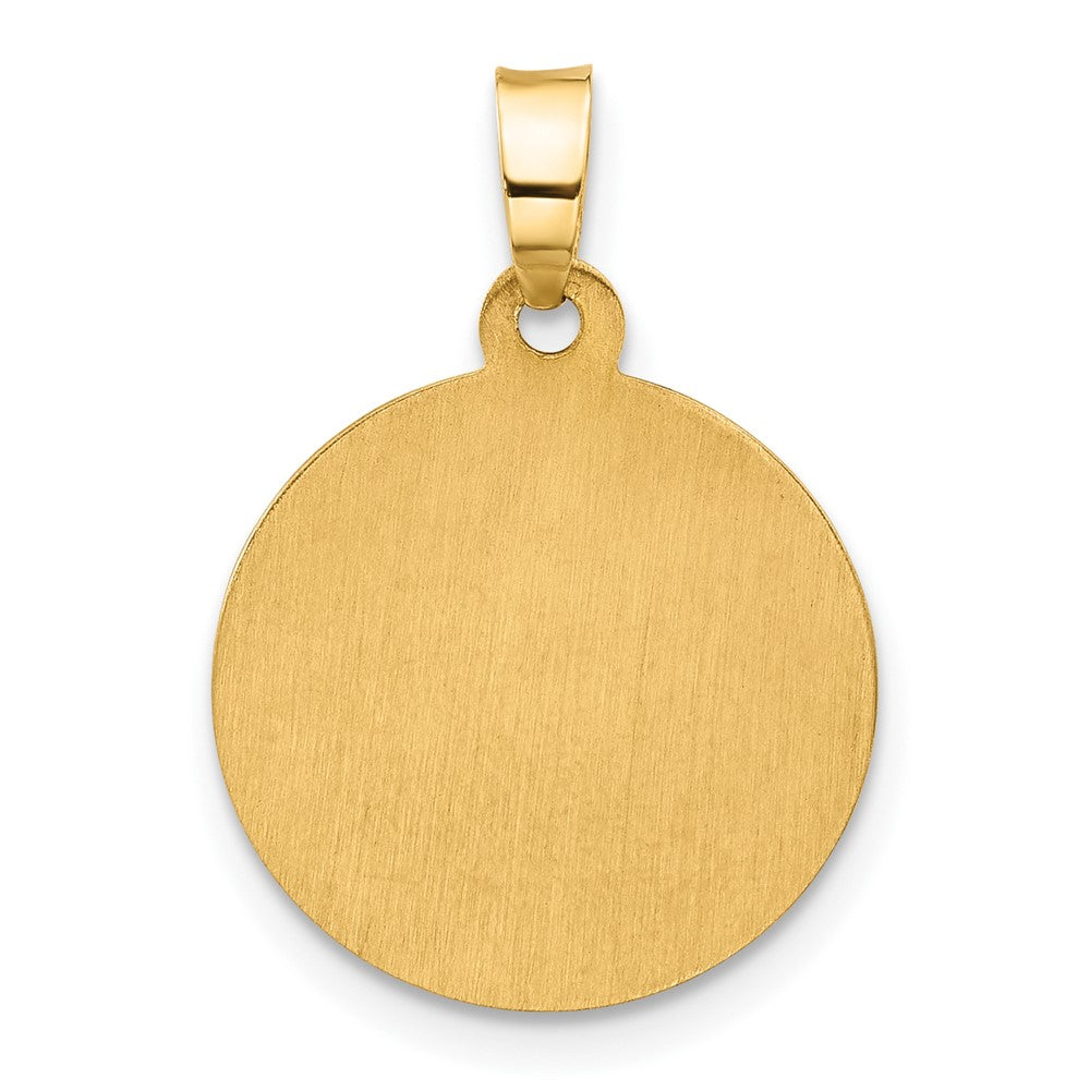 14k Yellow Gold 16.4 mm Hollow St. Michael Medal (1.05 grams)