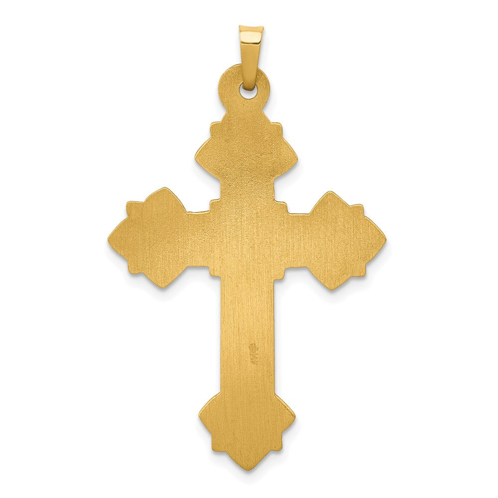 14k Yellow Gold 26 mm Hollow Cross Pendant (1.78 grams)
