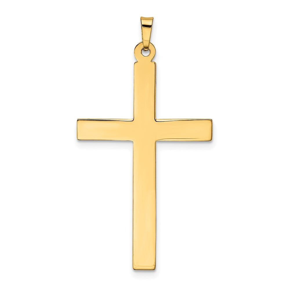 14k Yellow Gold 23 mm Hollow Cross Pendant (1.43 grams)