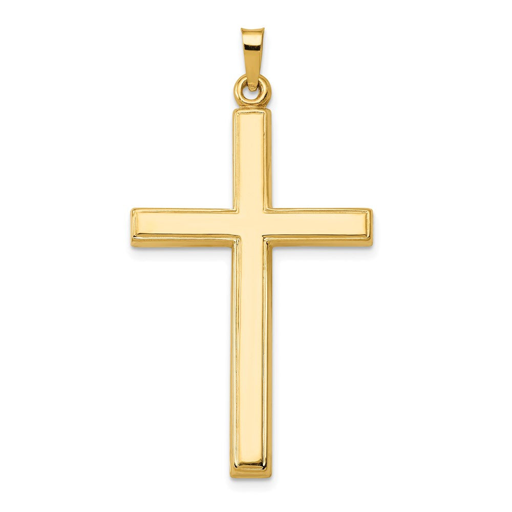 14k Yellow Gold 23 mm Hollow Cross Pendant (1.43 grams)