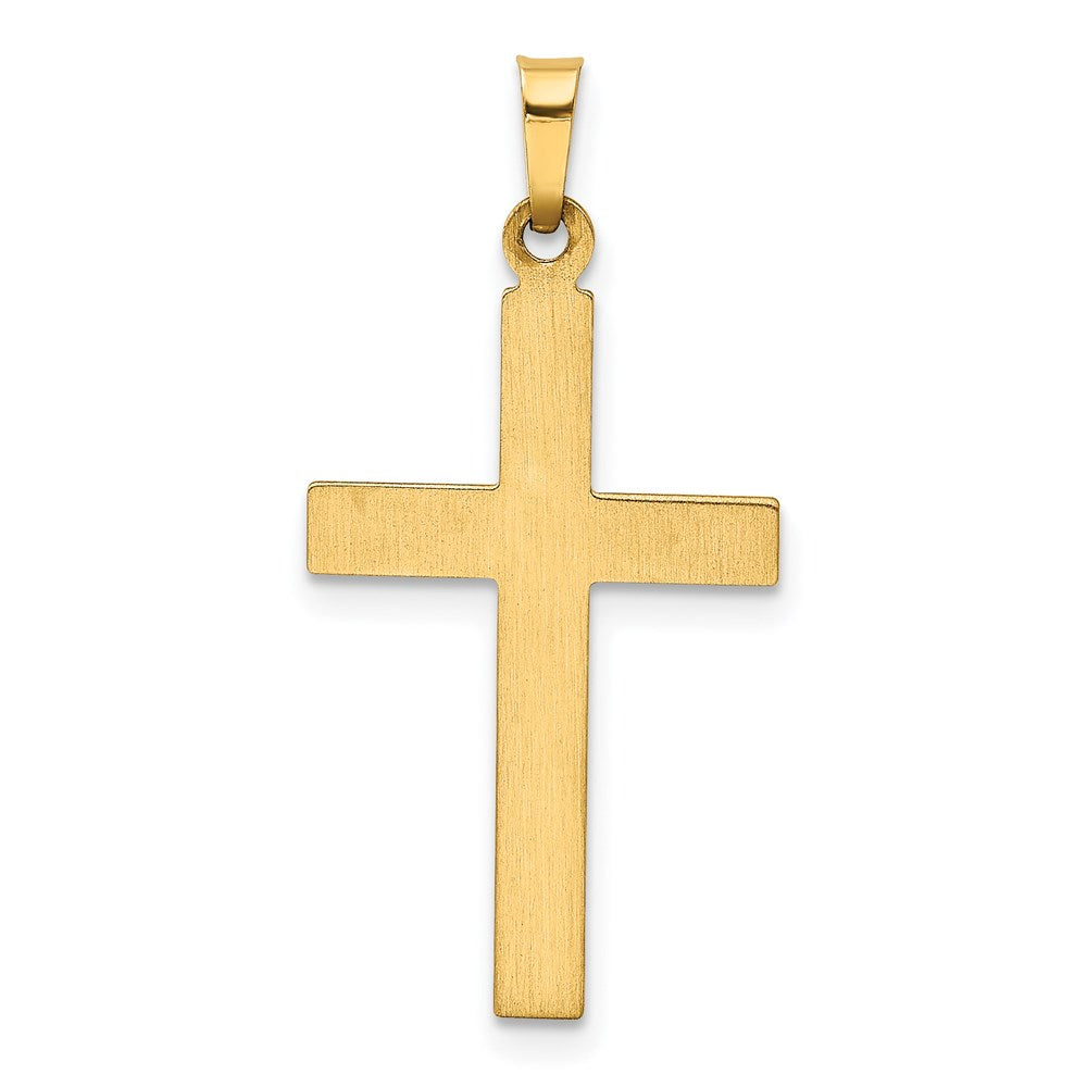 14k Yellow Gold 15 mm Hollow Cross Pendant (0.81 grams)