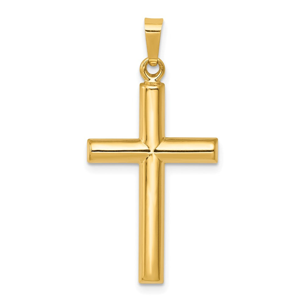 14k Yellow Gold 15 mm Hollow Cross Pendant (0.81 grams)