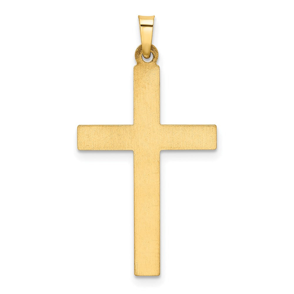 14k Yellow Gold 19 mm Hollow Cross Pendant (1.12 grams)