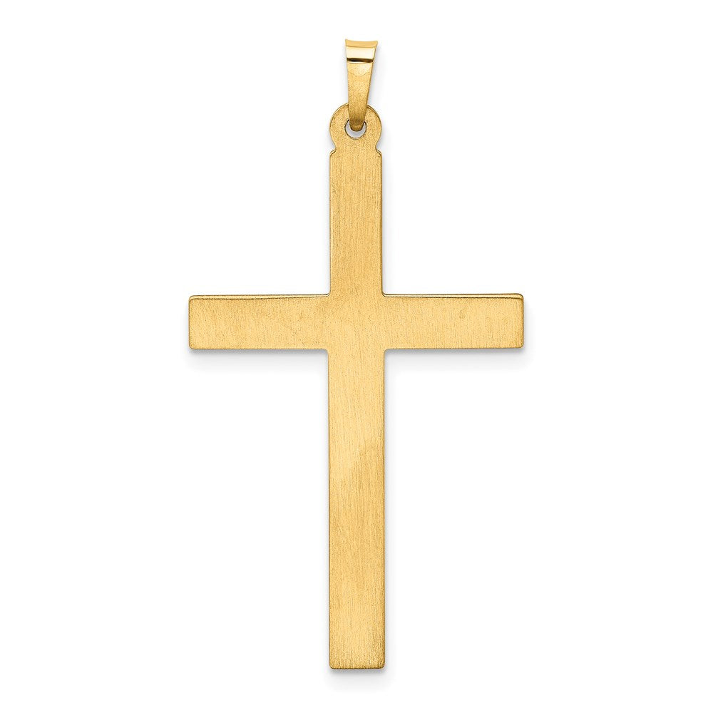 14k Yellow Gold 21 mm Hollow Cross Pendant (1.43 grams)