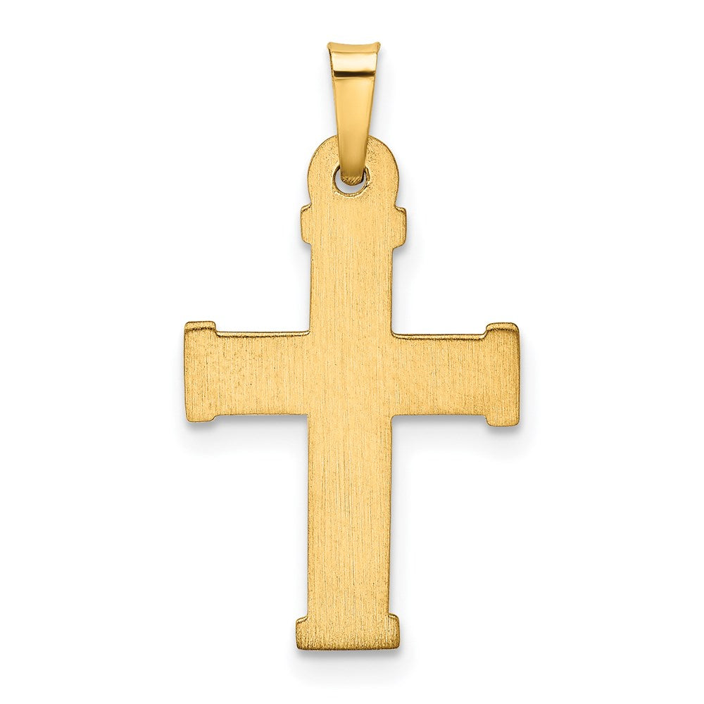 14k Yellow Gold 15 mm Hollow Latin Cross Pendant (0.8 grams)