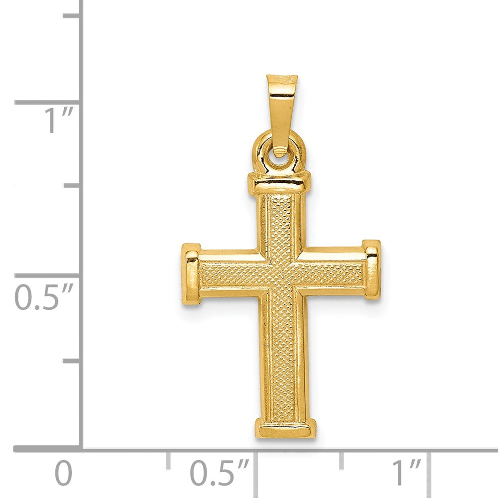 14k Yellow Gold 15 mm Hollow Latin Cross Pendant (0.8 grams)