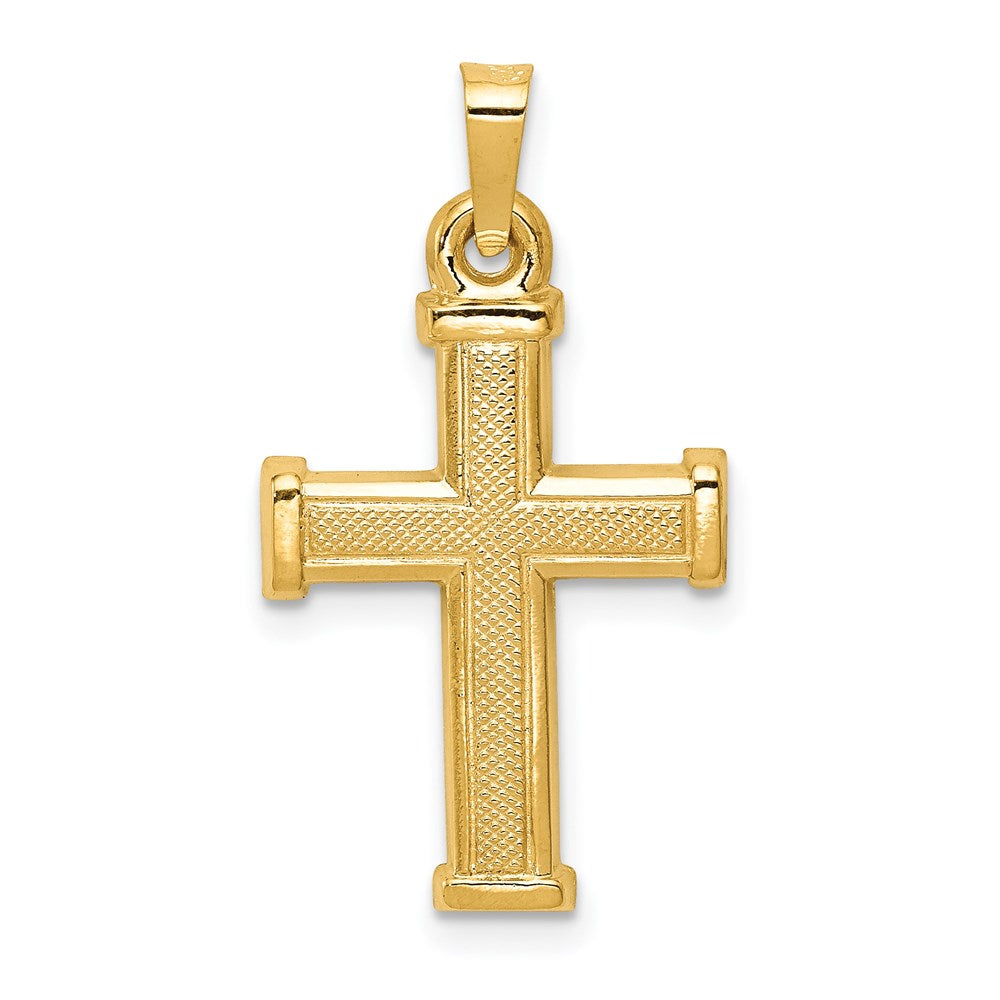 14k Yellow Gold 15 mm Hollow Latin Cross Pendant (0.8 grams)